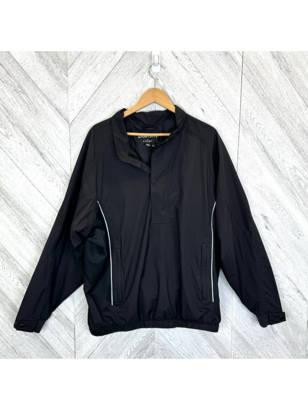 Dryjoys By Footjoy Golf Windbreaker Jacket Mens Size XL Black Rain Wind Pullover